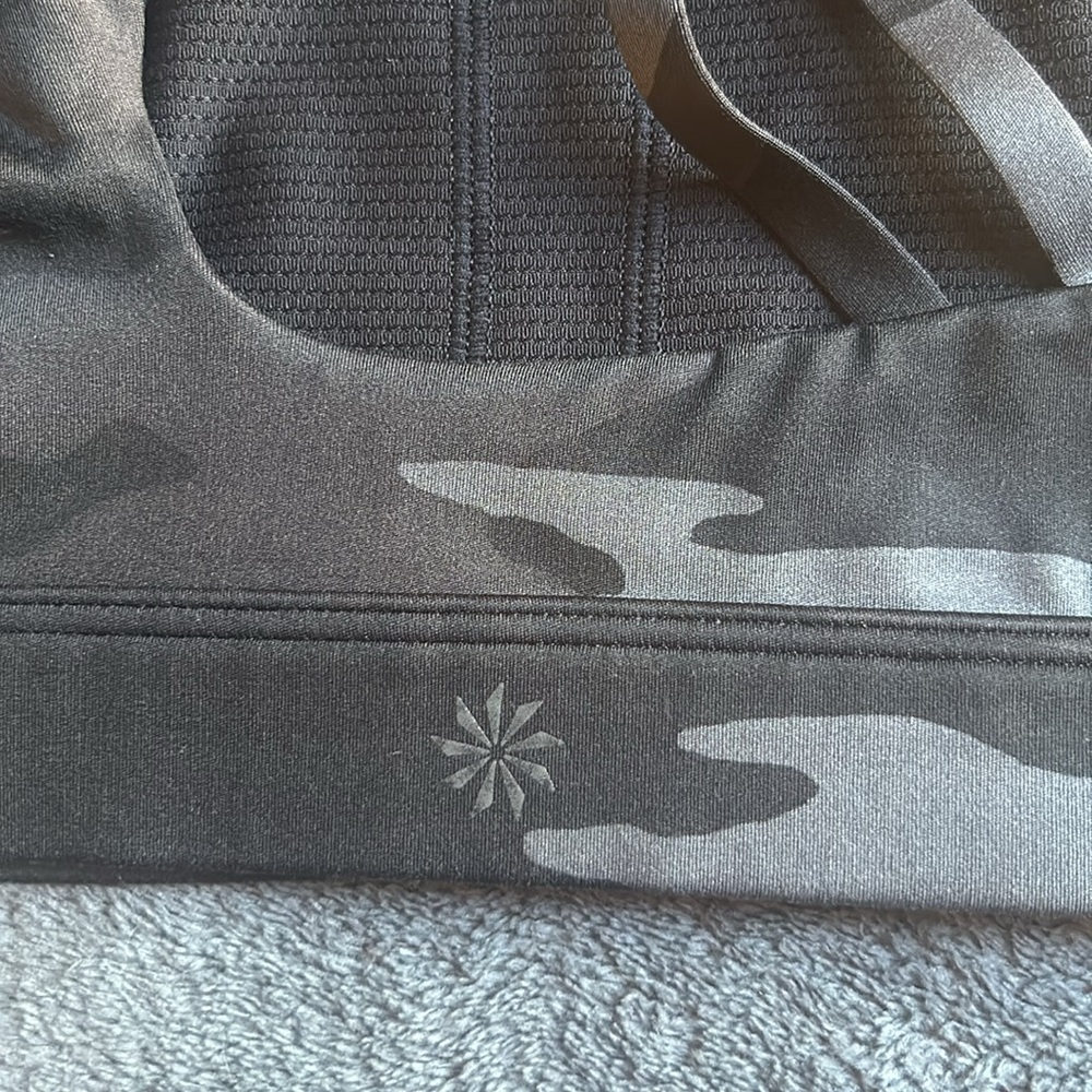 Athleta Train Free Black and Grey Camo Sports Bra - Picture 7 of 8